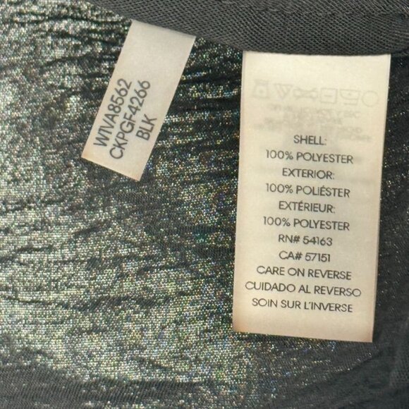 Calvin Klein Womens blouse tunic Black Button Down Shirt Size 3x Long Sleeve - Picture 7 of 11